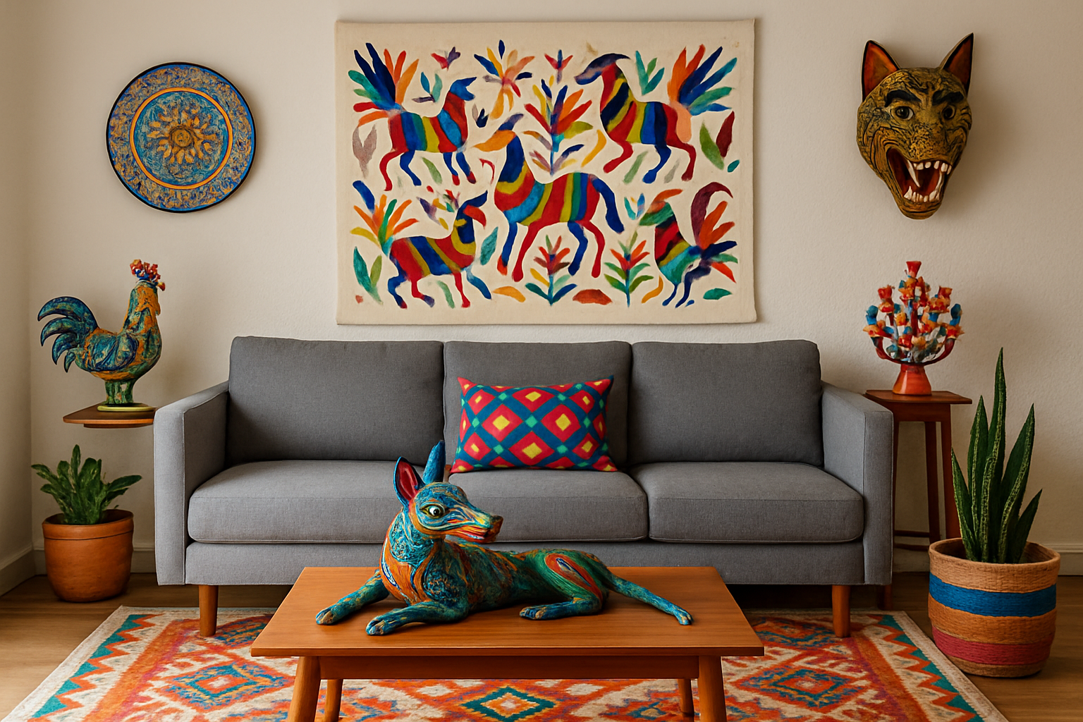 Piezas artesanales mexicanas que transformar una sala en una nica moderna y lleno de identidad