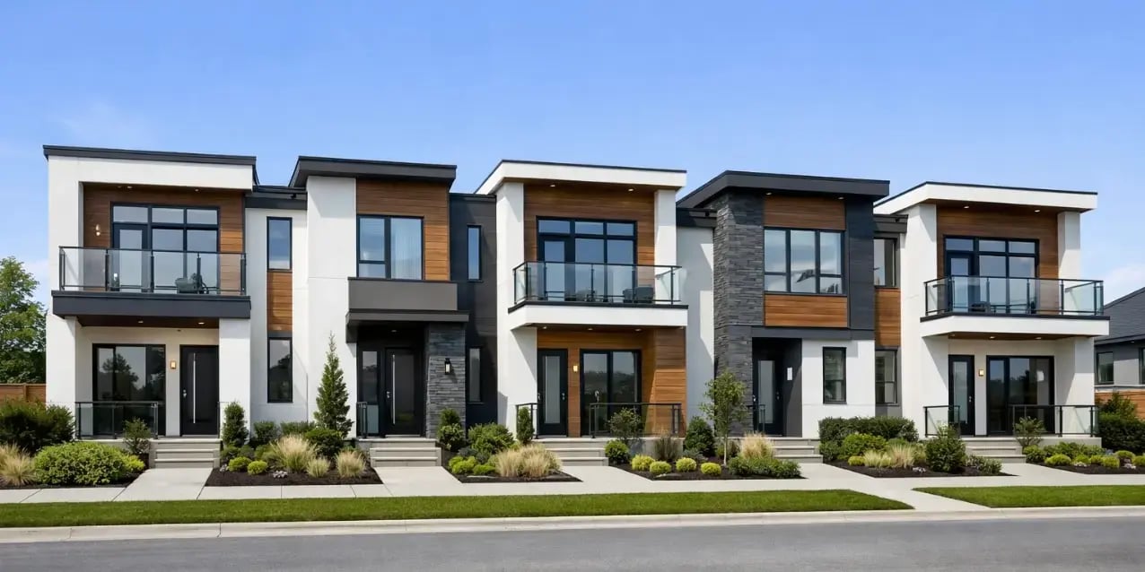 Imagen de 5 townhouse modernas en un desarrollo residencial