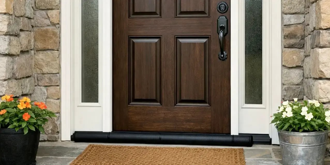 Entrada de casa con burlete para aislar