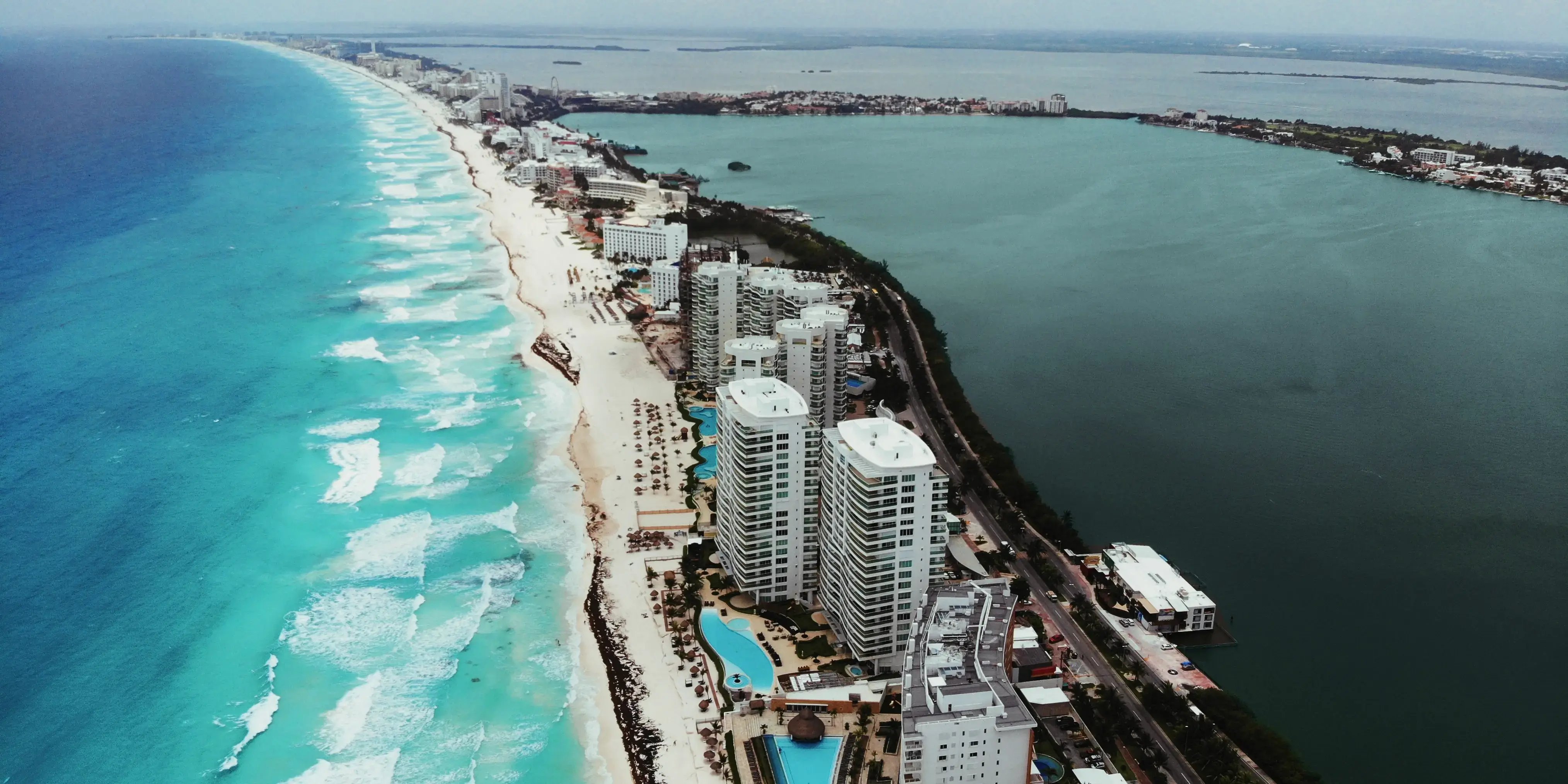 Vista aerea de Cancun Quintana Roo